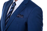Bespoke Solid Navy Blue Mens Suits for Formal-Ballbella