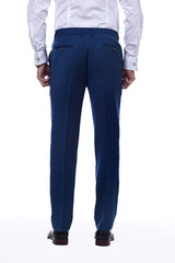 Bespoke Solid Navy Blue Mens Suits for Formal-Ballbella