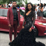 Bespoke Two Piece Prom Suit with Black Lapel-Ballbella