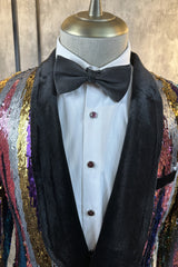 Best-Selling 2 Piece Shawl Lapel Single-Breasted Sequin Casual Suit-Ballbella