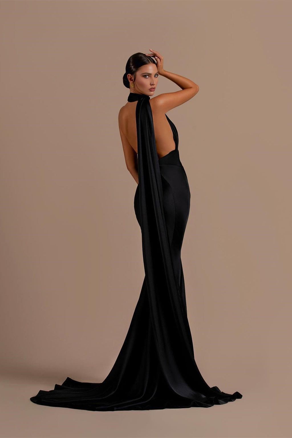 Black High Neck Mermaid Prom Dress with Open Back Black High Neck Mermaid Prom Dress with Open Back