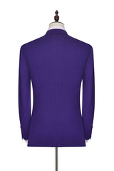 Black Silk Peak Lapel Three Piece Wedding Tuxedos Mens Suits with Vest for Prom-Ballbella