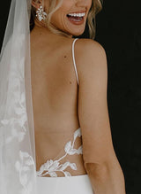 Boho Garden Summer Beach Cowl Neck Sleeveless Court Train Lace Wedding Dresses-Ballbella