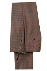 Burgundy Notched Lapel Fitted Men Marriage Suits-Ballbella