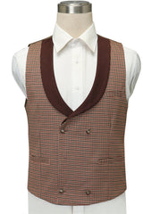 Burgundy Notched Lapel Fitted Men Marriage Suits-Ballbella