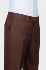 Glamorous Brown Shawl Lapel Double-Breasted Wedding Suit