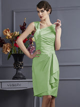 Charming Sleeveless Applique Short Taffeta Bridesmaid Dresses-Ballbella