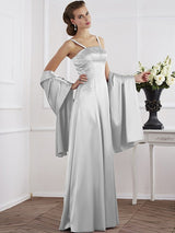 Charming Spaghetti Straps Sleeveless Beading Long Mother of the Bride Dresses-Ballbella