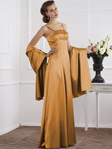 Charming Spaghetti Straps Sleeveless Beading Long Mother of the Bride Dresses-Ballbella