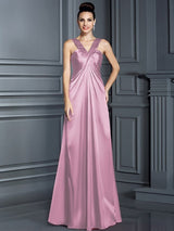 Charming Straps Sleeveless Long Bridesmaid Dresses-Ballbella