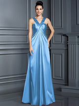 Charming Straps Sleeveless Long Bridesmaid Dresses-Ballbella
