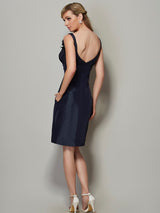 Charming Straps Sleeveless Pleats Short Taffeta Bridesmaid Dresses-Ballbella