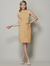 Chic Sleeveless Short Chiffon Bridesmaid Dresses-Ballbella
