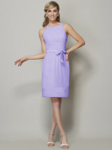 Chic Sleeveless Short Chiffon Bridesmaid Dresses-Ballbella