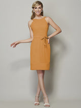 Chic Sleeveless Short Chiffon Bridesmaid Dresses-Ballbella