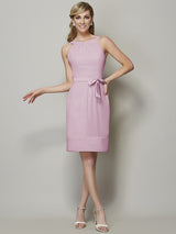 Chic Sleeveless Short Chiffon Bridesmaid Dresses-Ballbella