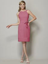 Chic Sleeveless Short Chiffon Bridesmaid Dresses-Ballbella
