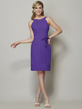 Chic Sleeveless Short Chiffon Bridesmaid Dresses-Ballbella