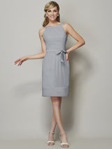 Chic Sleeveless Short Chiffon Bridesmaid Dresses-Ballbella