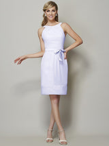 Chic Sleeveless Short Chiffon Bridesmaid Dresses-Ballbella