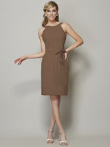 Chic Sleeveless Short Chiffon Bridesmaid Dresses-Ballbella
