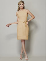 Chic Sleeveless Short Chiffon Bridesmaid Dresses-Ballbella