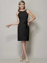 Chic Sleeveless Short Chiffon Bridesmaid Dresses-Ballbella