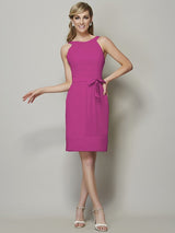 Chic Sleeveless Short Chiffon Bridesmaid Dresses-Ballbella