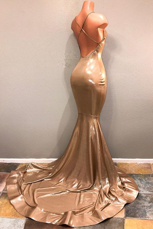 shiny gold prom dress Zapaka Women Hot Pink Glitter Metallic Prom Dress with Slit A-Line Spaghetti Straps Pleated Long Evening Dress, Golden / US12
