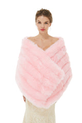 Chloe - Winter Faux Fur Wedding Wrap-Ballbella