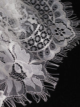 Classic Ivory Two-Tier Lace Tulle Cut Edge Wedding Veils-Ballbella