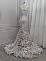 Classic Mermaid Lace Floor-Length Prom Dress On Sale-Ballbella