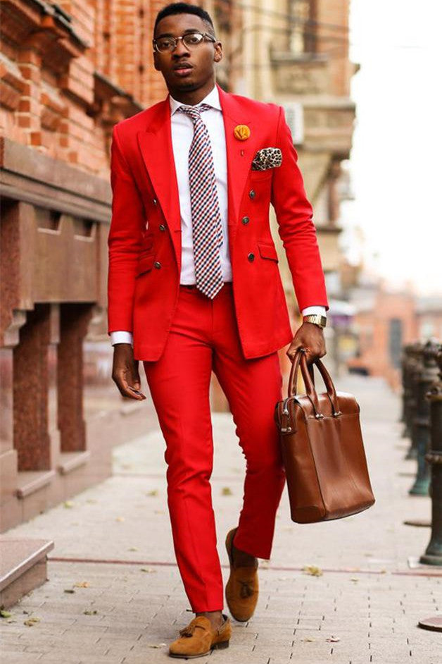 strapless open back dress Gold Patterned Over Red Men Prom Blazer | Wessi – Wessi main image 0