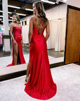 Classic Spaghetti Strap Sleeveless Mermaid Prom Dresses With Ruffles Long-Ballbella