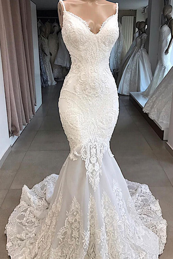 strapless open back dress Classic Spaghetti Strap V Neck White Sleeveless Mermaid Open Back Wedding Dress with Chapel Train strapless open back dress Classic Spaghetti Strap V Neck White Sleeveless Mermaid Open Back Wedding Dress with Chapel Train