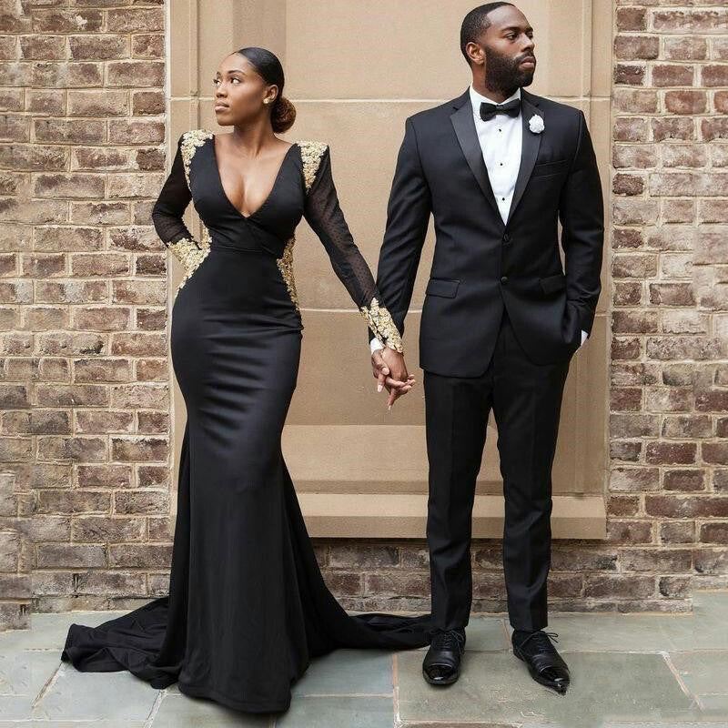 Classy Black Slim Fit Two Piece Mens Suit for Prom Classy Black Slim Fit Two Piece Mens Suit for Prom