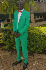 Classy Green Simple Notched Lapel Bespoke Mens Suits Sale Online-Ballbella