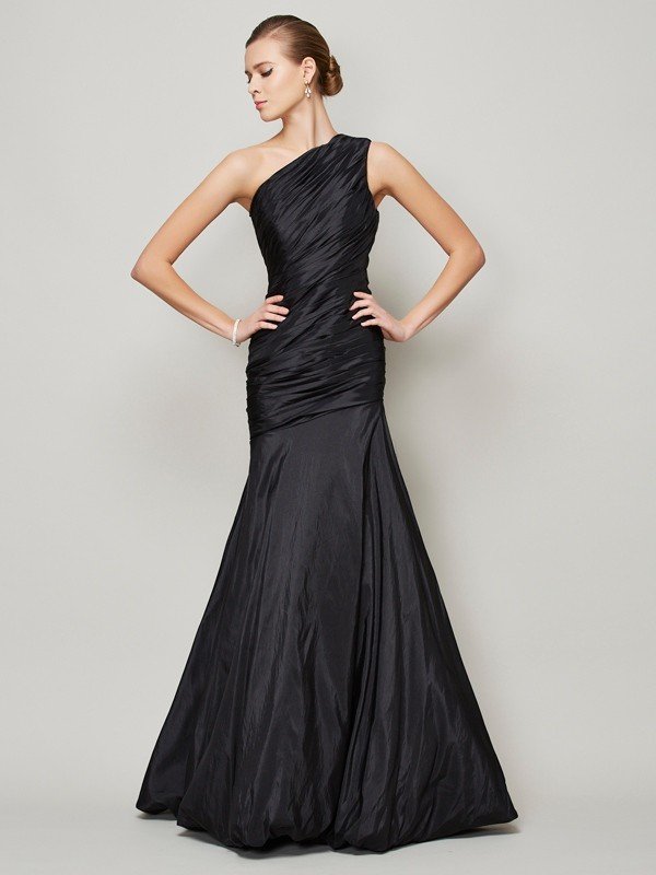 Classy Sleeveless One Shoulders Pleats Long Taffeta Bridesmaid Dresses Classy Sleeveless One Shoulders Pleats Long Taffeta Bridesmaid Dresses