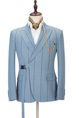 Classy Striped Peaked Lapel Classic Men Suits Online-Ballbella