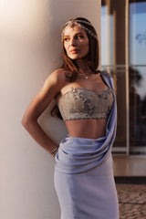 Dazzling Sweetheart Strapless Satin Mermaid Prom Dresses Sleeveless Beads With Flower-Ballbella