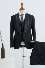 Decent Three-pieces Slim Fit Custom Wedding Suit For Grooms-Ballbella