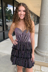 Delicate Sweetheart Sparkle Special Princess Homecoming Dresses with Ruffles-Ballbella