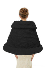 Della - Winter Faux Fur Wedding Wrap-Ballbella