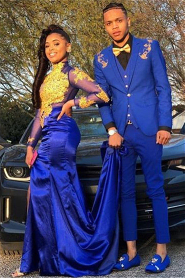 suits to match royal blue dress Navy Blue Suit Blue And Yellow Prom Dresses Navy Blue Suit Yellow Prom Dress And Suit