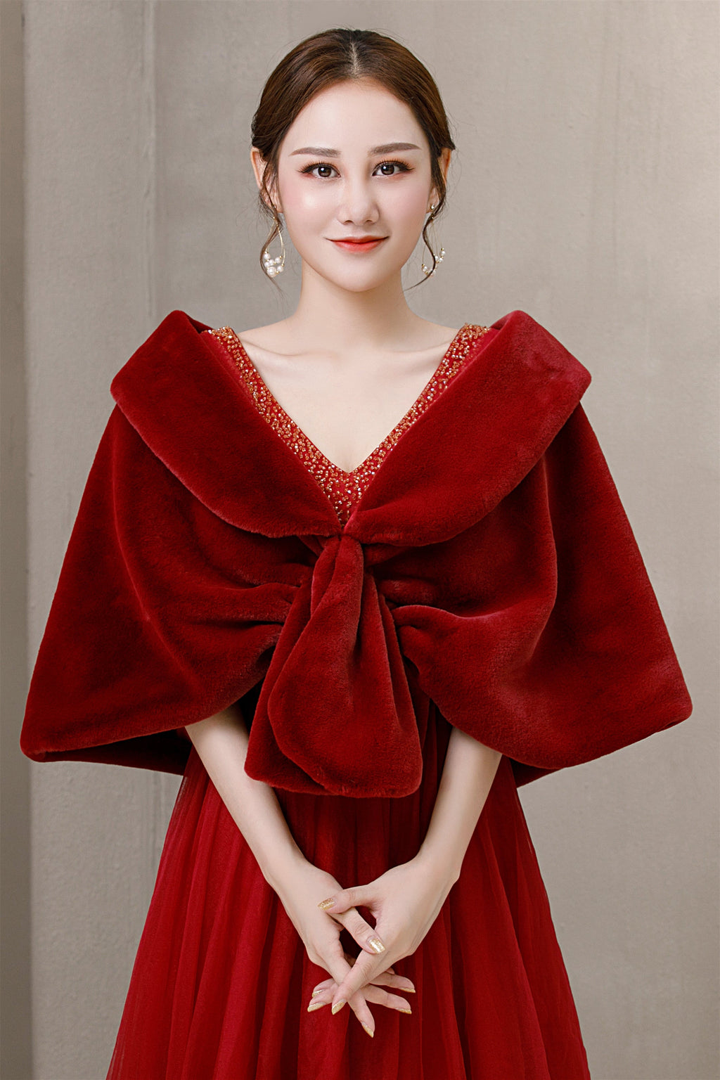 burgundy dress with shawl Claret Red Sandy Woven Dress - Relaxed Cut