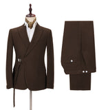 Elegant Classic Peaked Lapel Best Fitted Men Suits-Ballbella