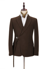 Elegant Classic Peaked Lapel Best Fitted Men Suits-Ballbella
