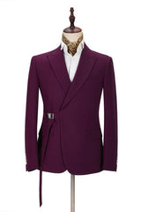 Elegant Designer Peaked Lapel Two-Pieces Men Suits-Ballbella