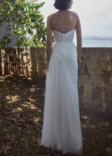 Elegant Sweetheart Tulle Wedding Dresses Split Front-Ballbella