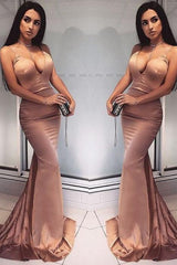 Elegant V-Neck Mermaid Prom Party Gowns| Long Evening Dress-Ballbella